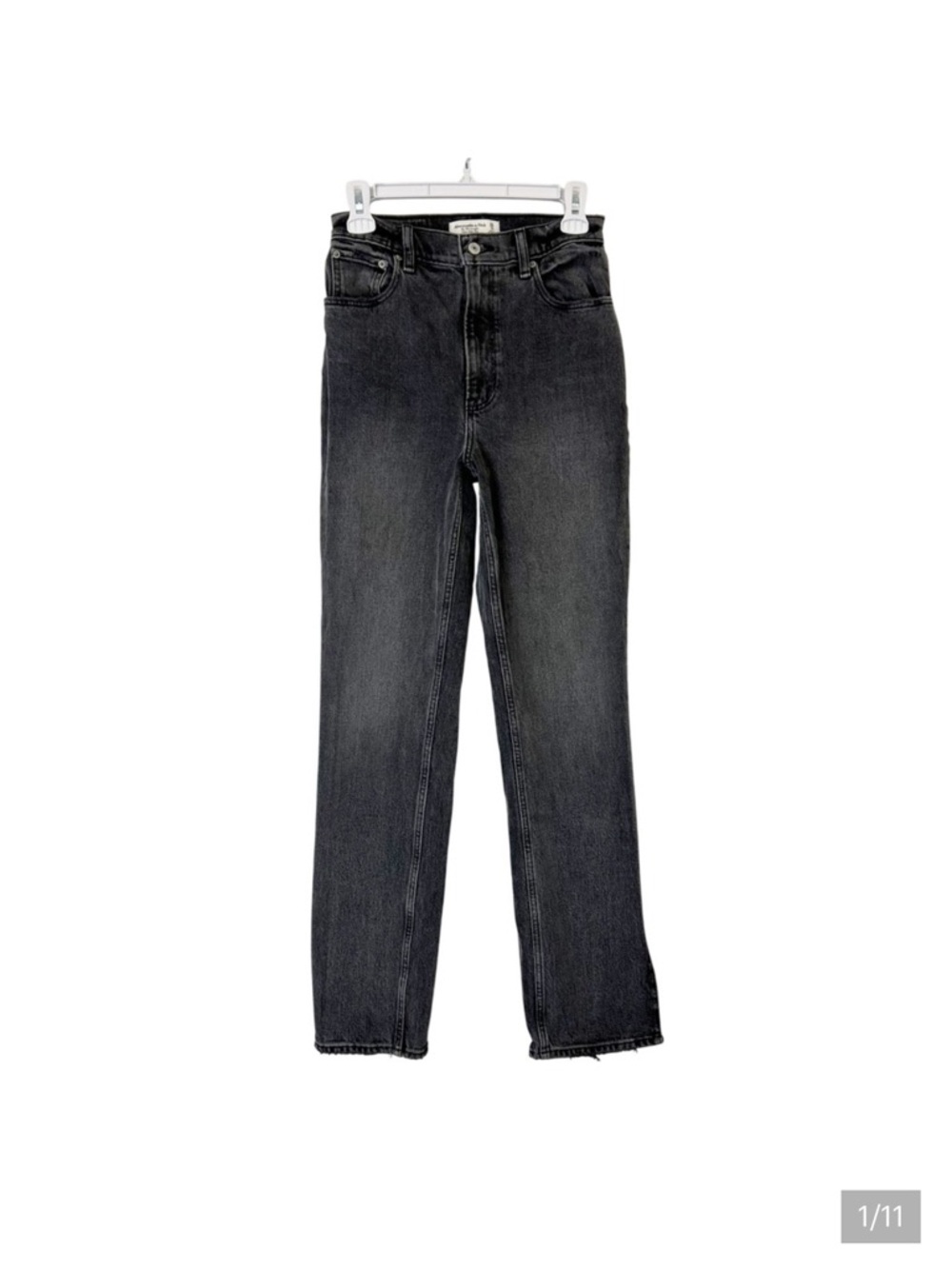 Abercrombie Fitch 90s Straight Ultra High Rise Jeans Women's Size 25 Black